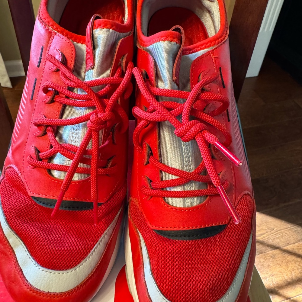 Puma RS-0 Shoes Mens Size 13 Red Black White Running System EUC